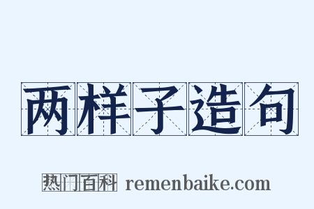 两样子造句是什么意思的图片